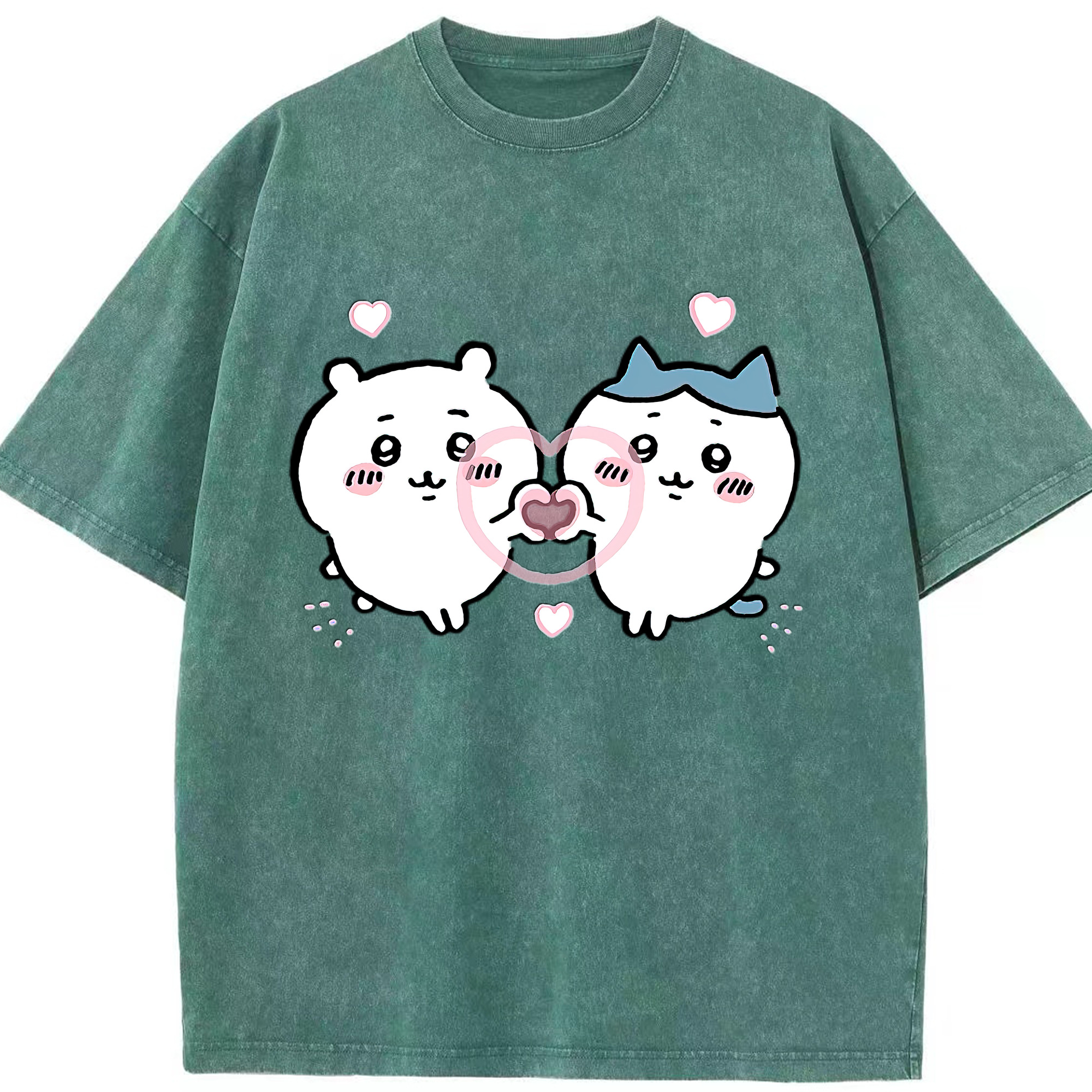 （画像用） ちいかわ ちいかわ Chii-kawa chiikawa 綿100% ヴィンテージ風 半袖Tシャツ（フロントプリント）